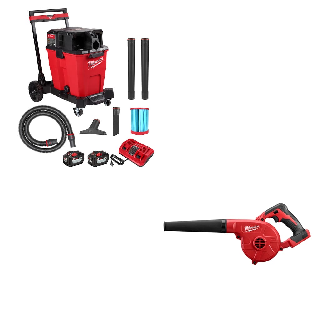 Milwaukee 0930-22HD M18 FUEL Wet/Dry Vacuum Kit W/ FREE 0884-20 M18 Blower, Bare