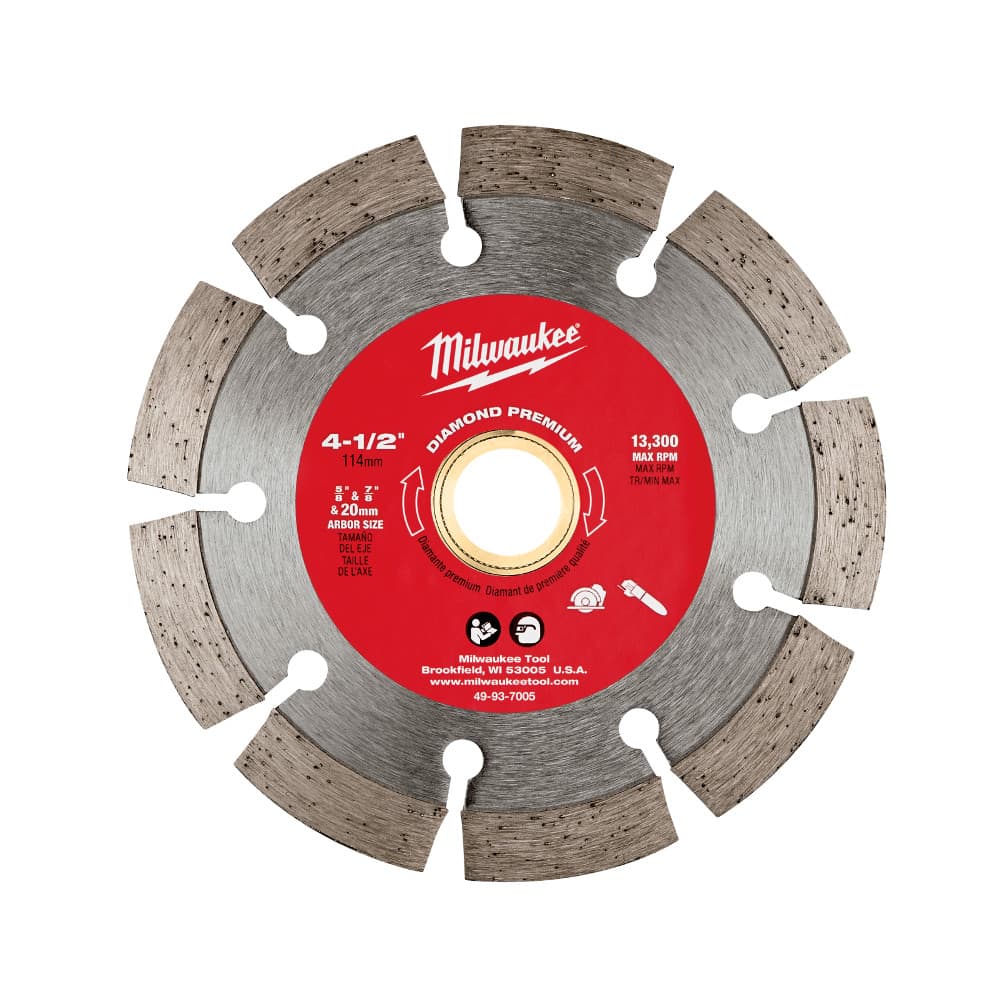 Milwaukee 49-93-7005 4-1/2 Diamond Premium Segmented Saw Blade