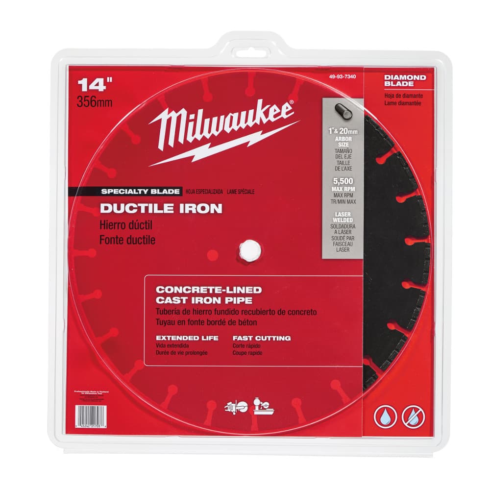 Milwaukee 49-93-7340 14 Ductile Iron Segmented Saw Blade