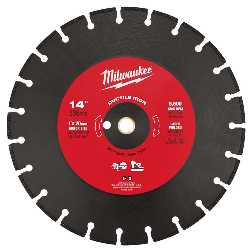 Milwaukee 49-93-7340 14 Ductile Iron Segmented Saw Blade