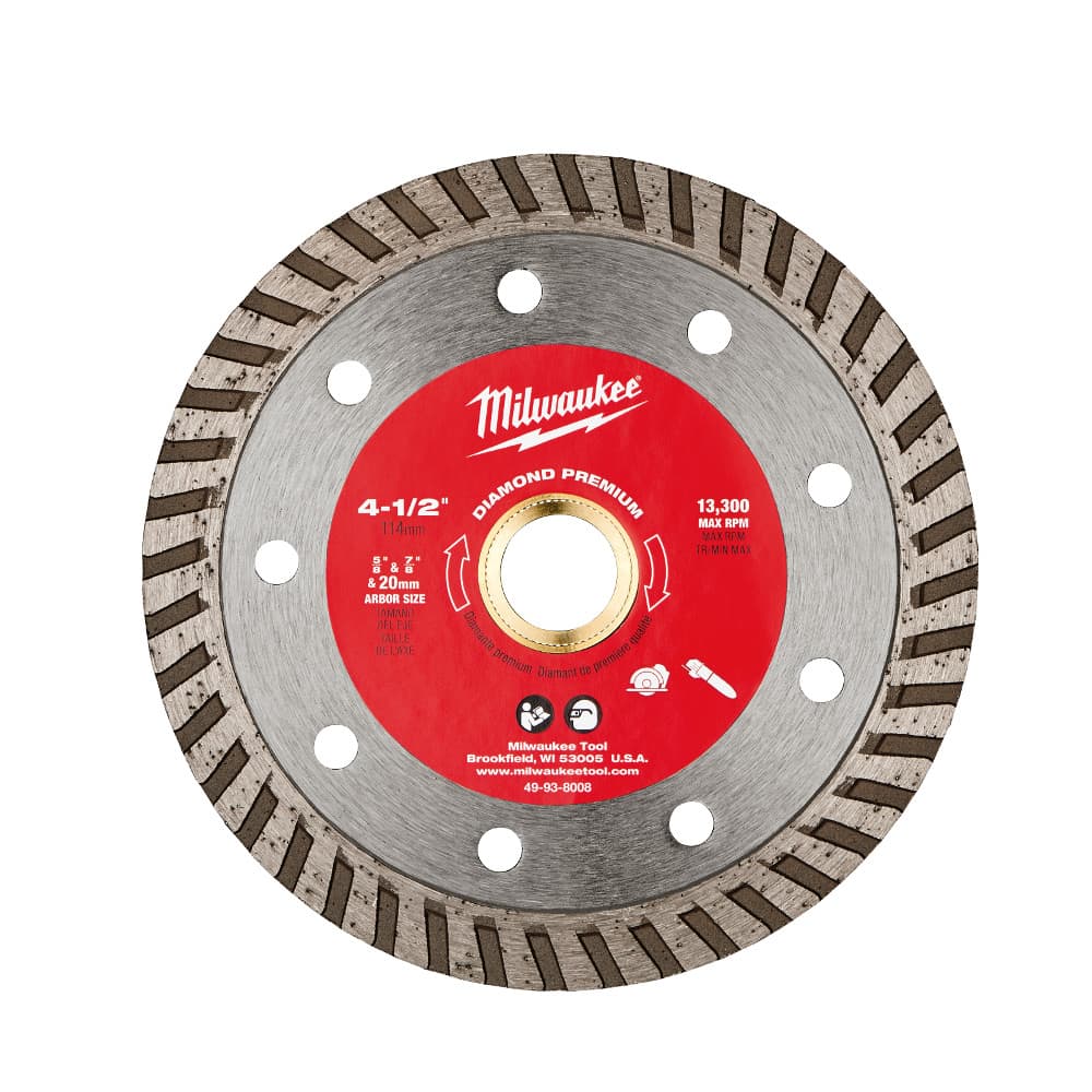 Milwaukee 49-93-8008 4 1/2 Diamond Premium Turbo Saw Blade