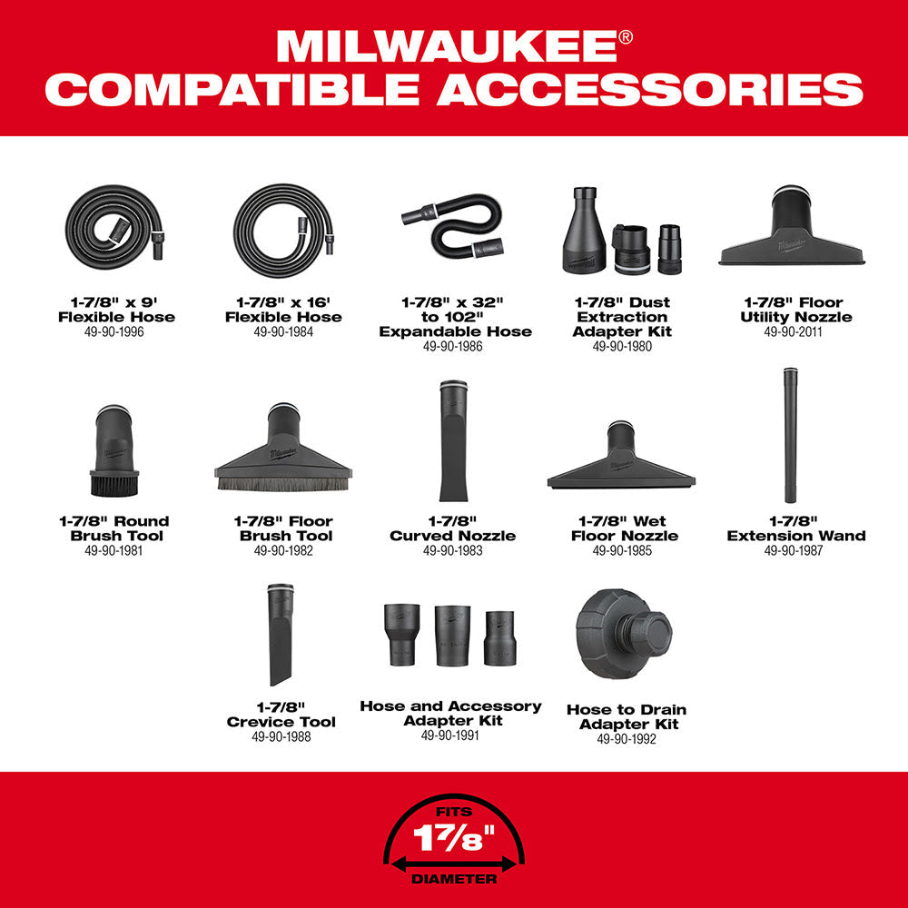 Milwaukee 0910-20 M18 FUEL 6 Gallon Wet/Dry Vacuum, Bare Tool