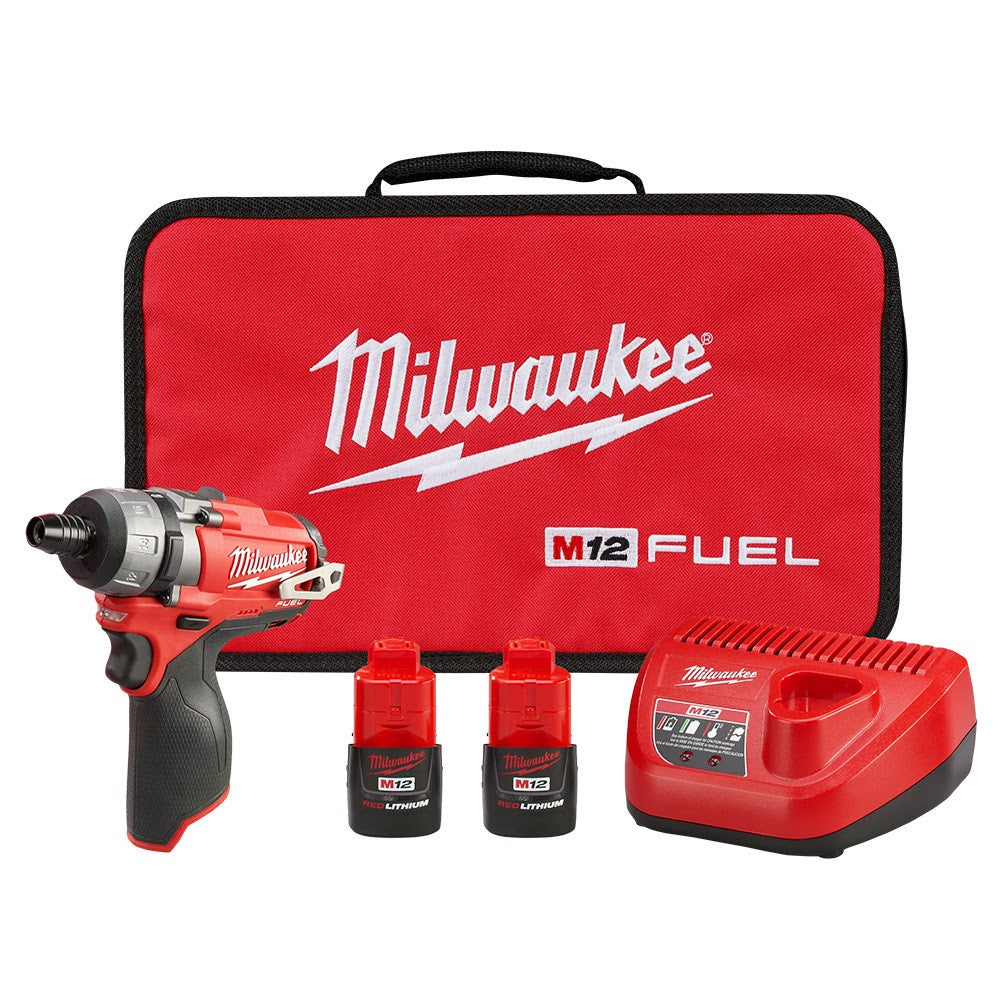 Milwaukee 2402-22 M12 FUEL 1/4 Hex 2-Speed Screwdriver Kit