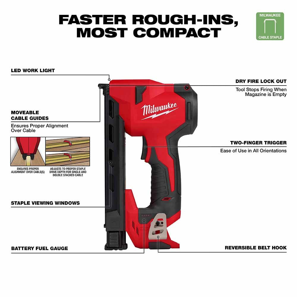 Milwaukee 2448-20 M12 Cable Stapler, Bare Tool