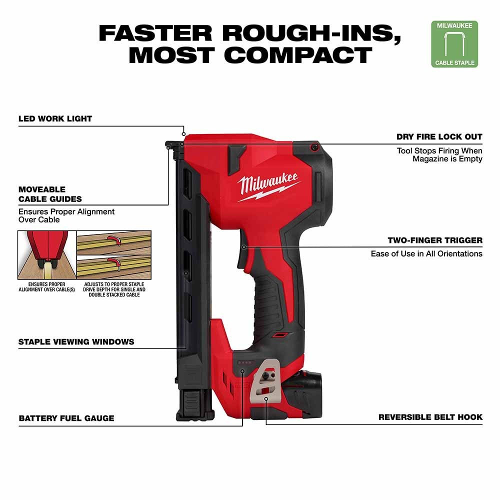 Milwaukee 2448-21 M12 Cable Stapler Kit