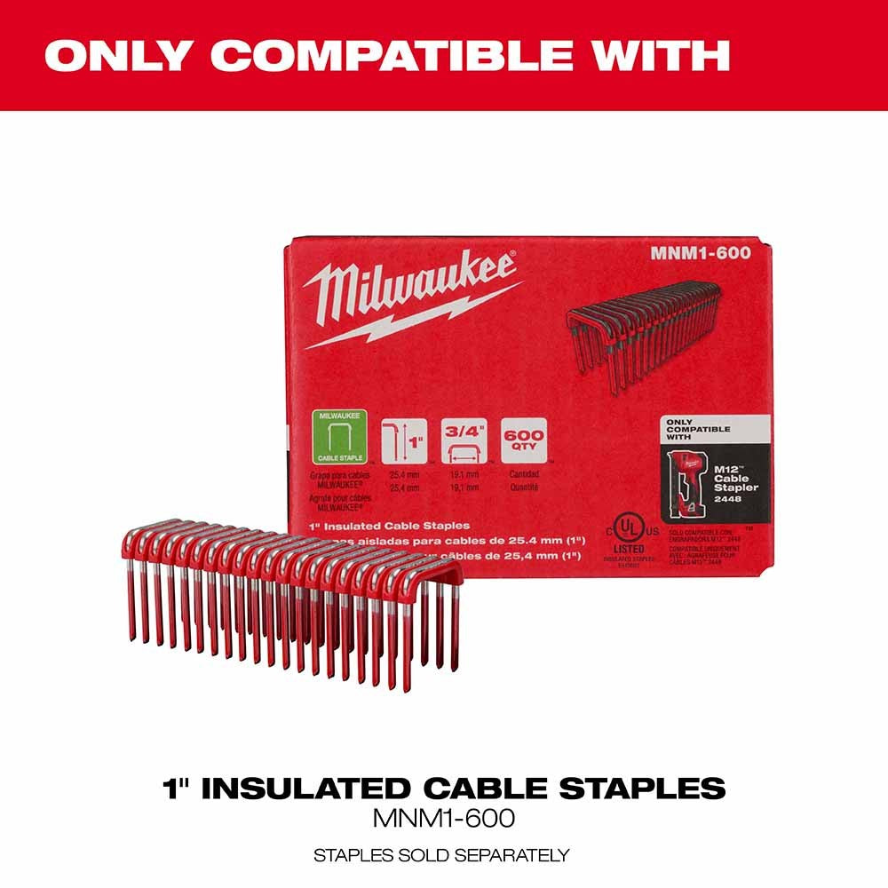 Milwaukee 2448-21 M12 Cable Stapler Kit