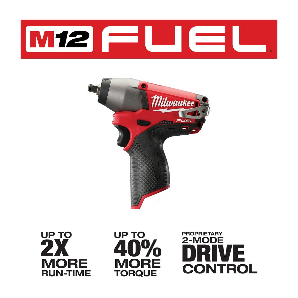 Milwaukee 2454-20 M12 FUEL 3/8 Impact Wrench, Bare Tool