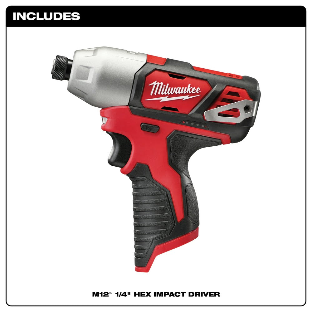 Milwaukee 2462-20 M12 1/4”  Hex Impact Driver  (Bare)