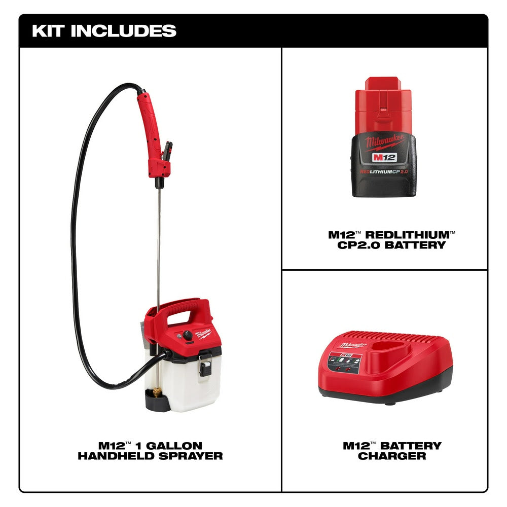 Milwaukee 2528-21G1 M12 1 Gallon Handheld Sprayer Kit