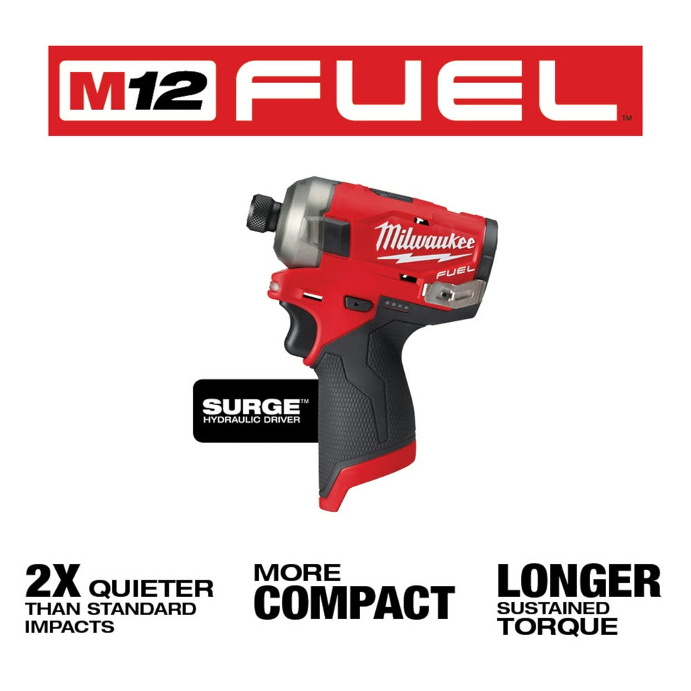 Milwaukee 2551-20 M12 FUEL SURGE 1/4 Hex Hydraulic Driver, Bare Tool