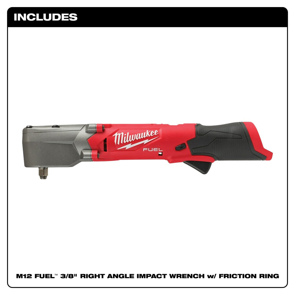 Milwaukee 2564-20 M12 FUEL 3/8 Right Angle Impact Wrench w/ Friction Ring, Bare Tool