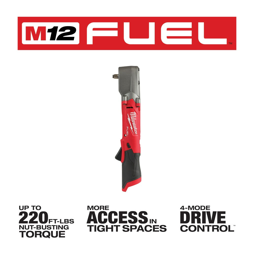 Milwaukee 2564-20 M12 FUEL 3/8 Right Angle Impact Wrench w/ Friction Ring, Bare Tool