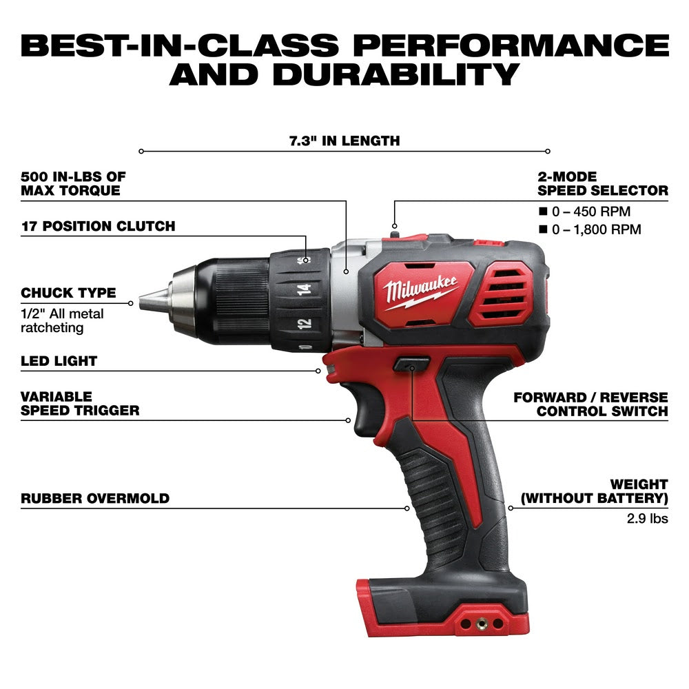 Milwaukee 2606-20 M18 1/2 Drill Driver Bare