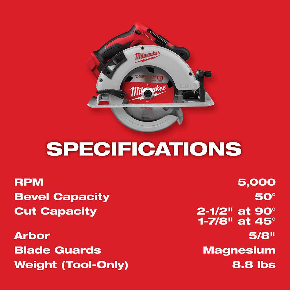 Milwaukee 2631-20 M18 Brushless 7-1/4 Circular Saw Bare Tool