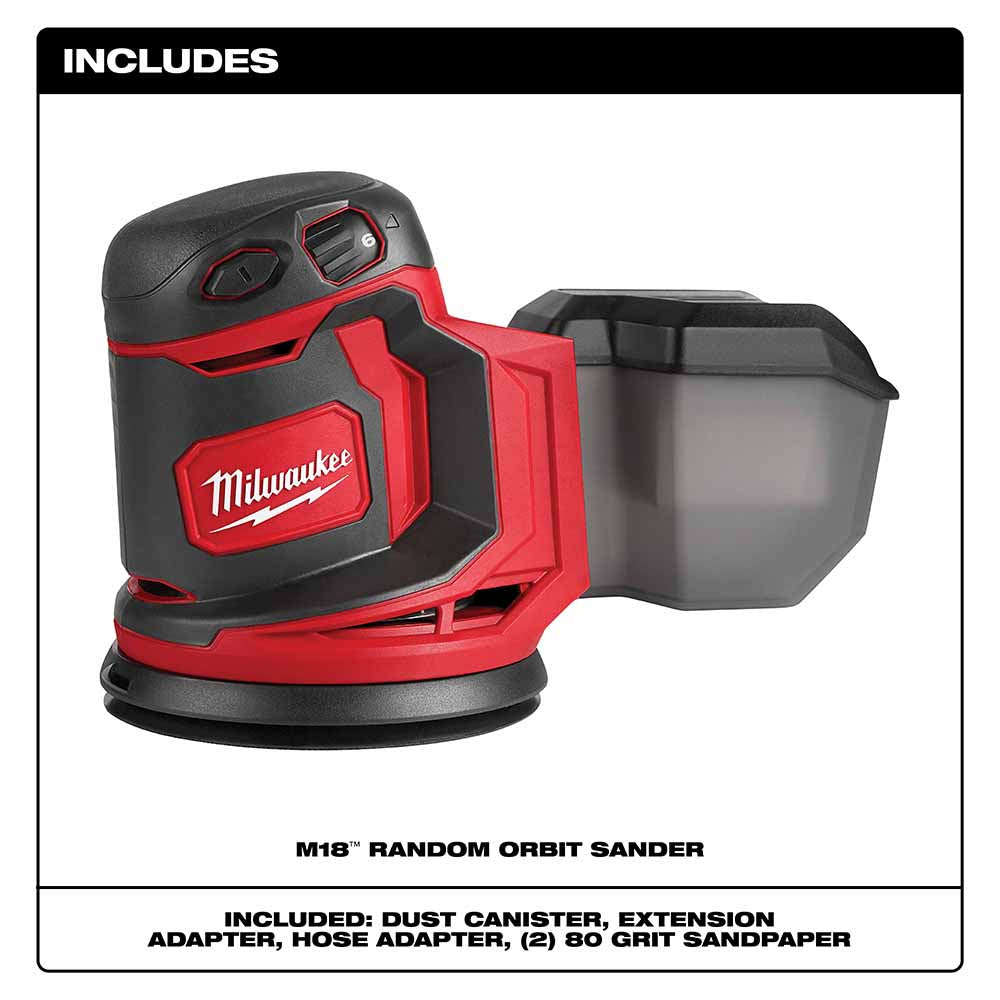 Milwaukee 2648-20 M18 Random Orbit Sander, Bare Tool