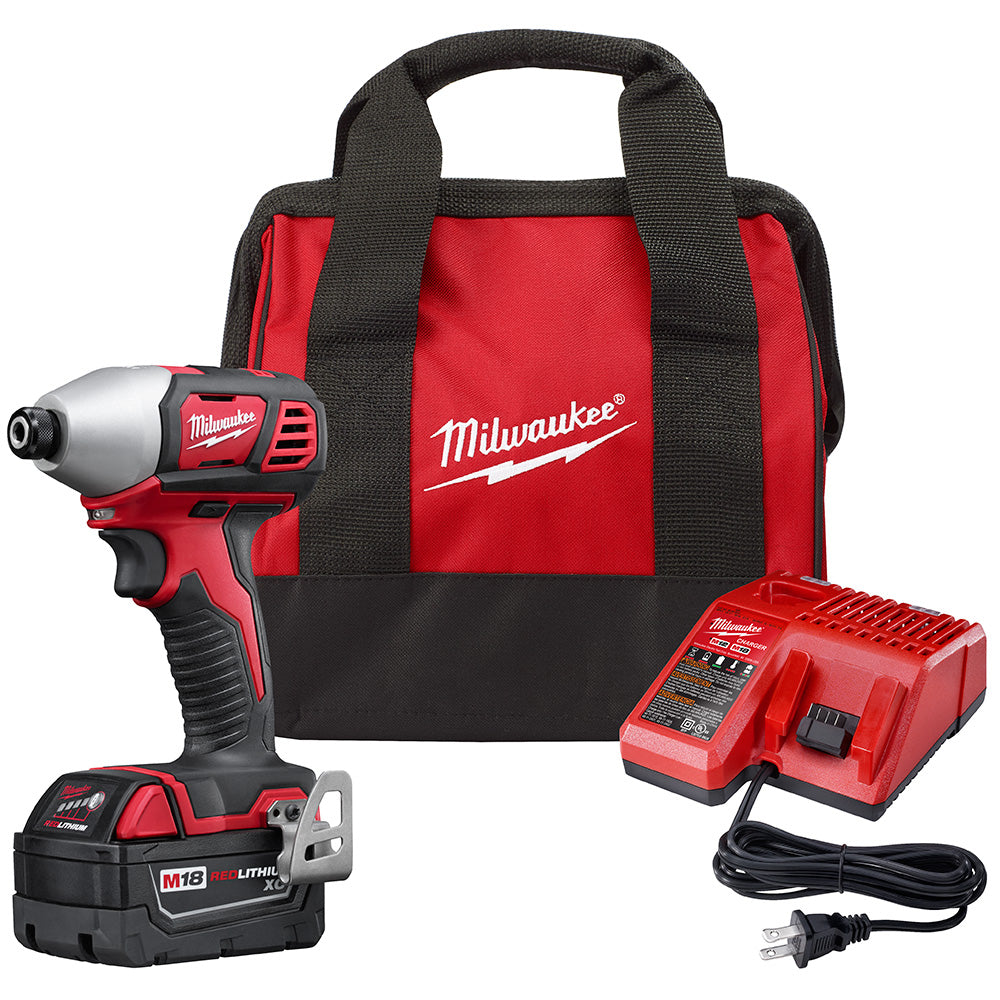 Milwaukee 2656-21P M18 1/4 Hex Impact Driver Kit with 1 XC Battery