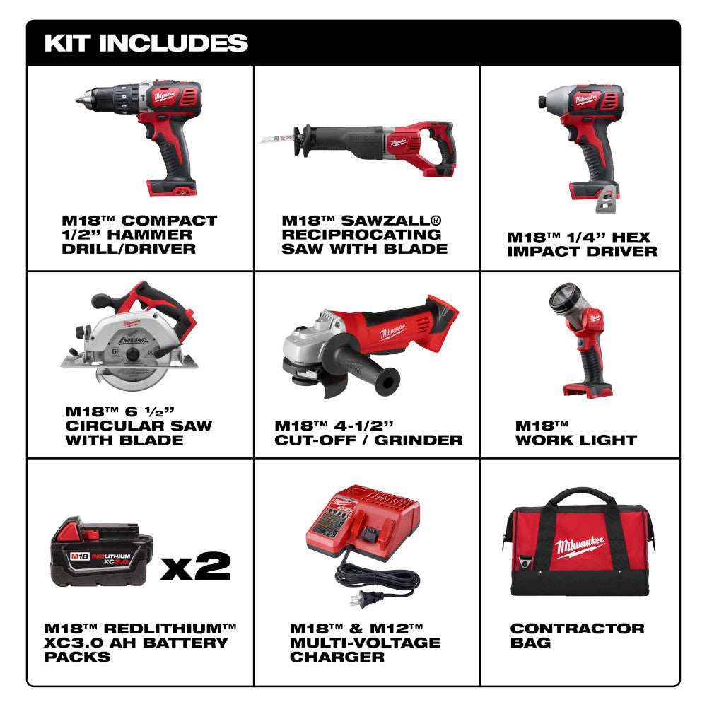 Milwaukee 2696-26 M18™ 6 - Tool Combo Kit