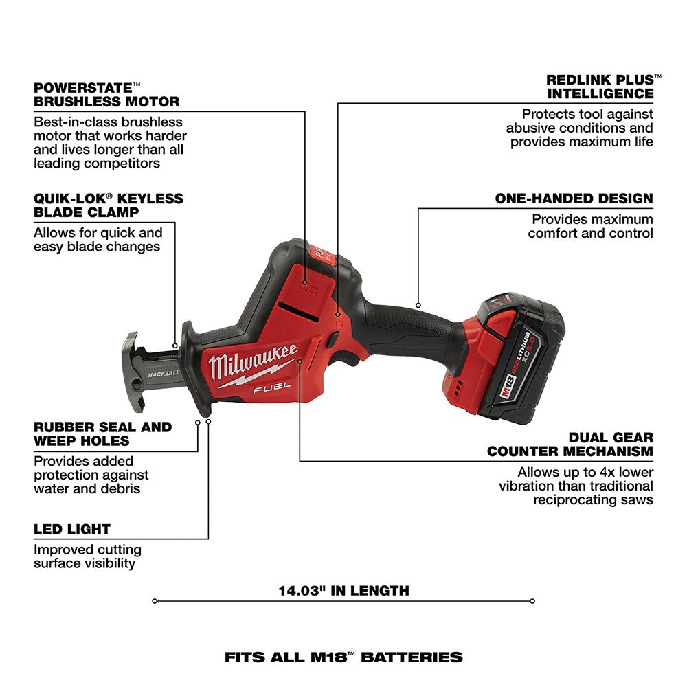 Milwaukee 2719-21 M18 FUEL Hackzall Kit