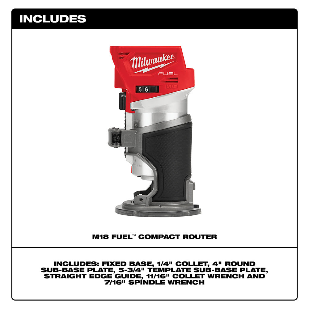 Milwaukee 2723-20 M18 FUEL COMPACT ROUTER (BARE)