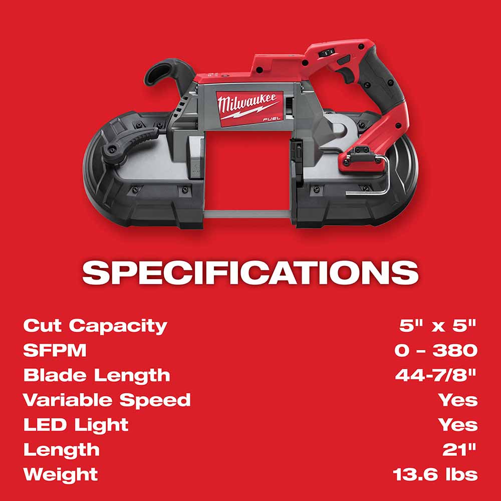 Milwaukee 2729-20 M18 FUEL Deep Cut Band Saw Bare