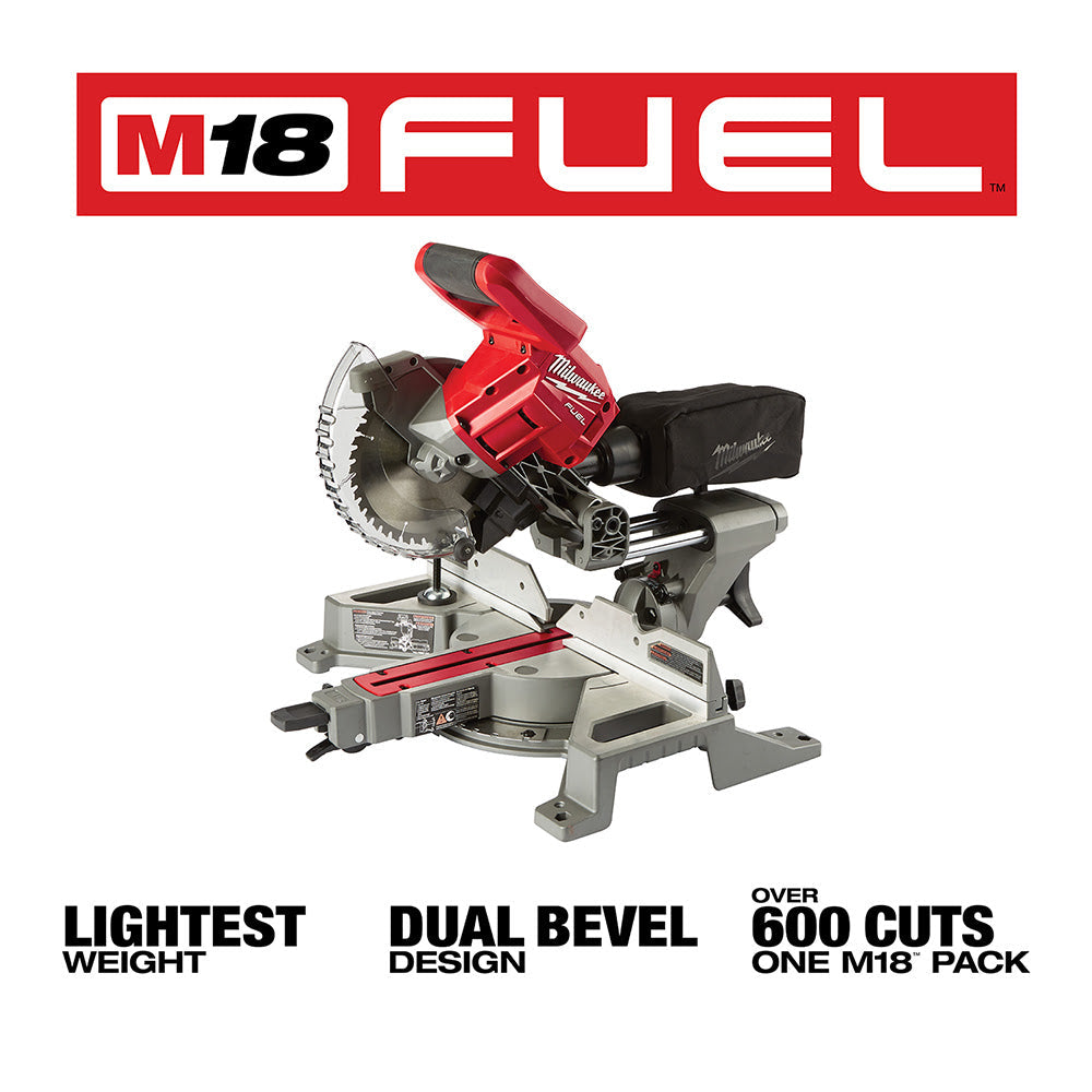 Milwaukee  2733-20 M18 FUEL 7-1/4 Dual Bevel Sliding Compound Miter Saw Bare Tool