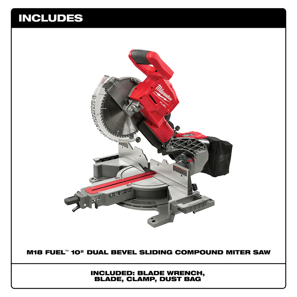 Milwaukee 2734-20 M18 FUEL Dual Bevel Sliding Compound Miter Saw Bare Tool