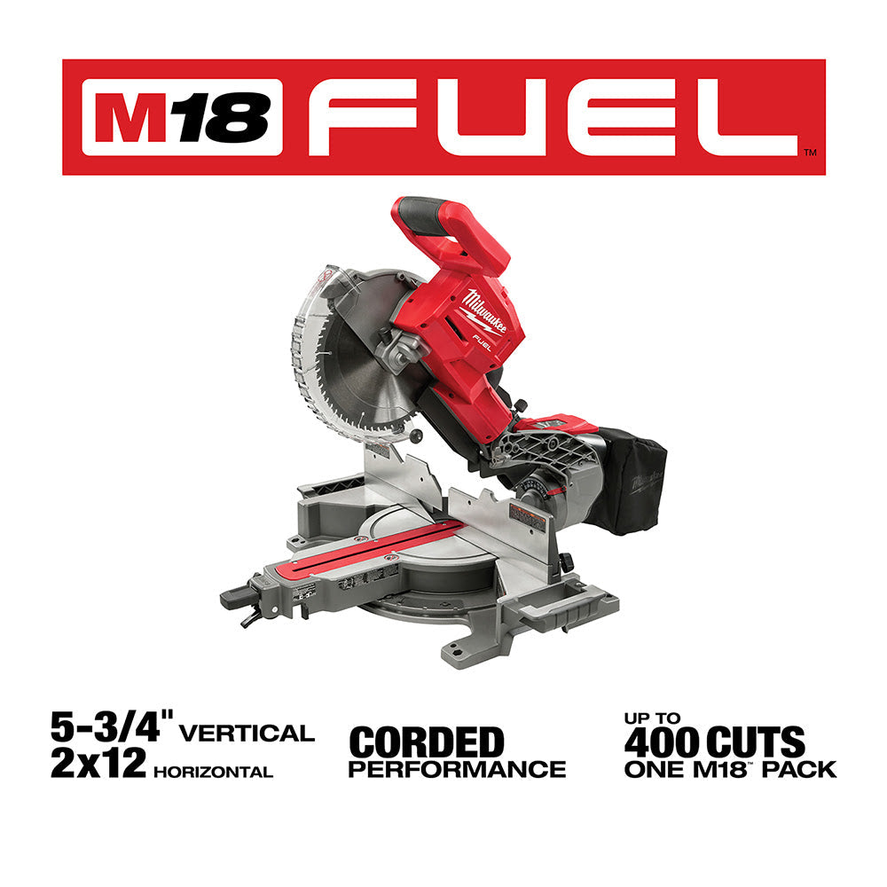 Milwaukee 2734-20 M18 FUEL Dual Bevel Sliding Compound Miter Saw Bare Tool