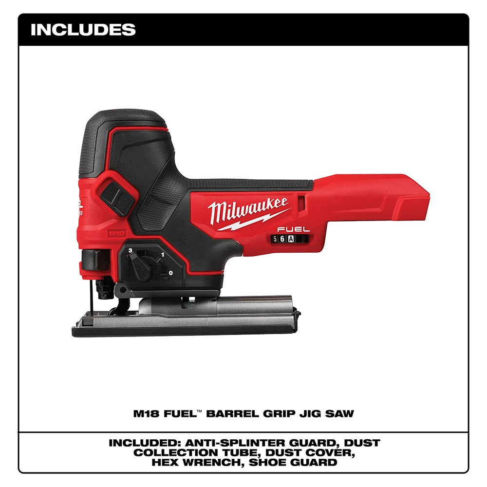 Milwaukee 2737B-20 M18 FUEL Barrel Grip Jig Saw, Bare Tool