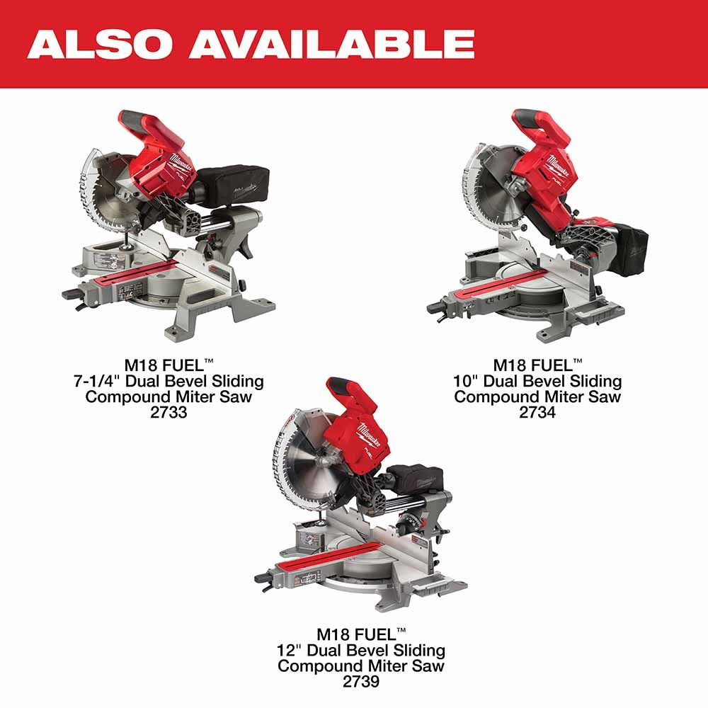 Milwaukee 2739-20 M18 FUEL 12 Dual Bevel Sliding Compound Miter Saw - Bare Tool