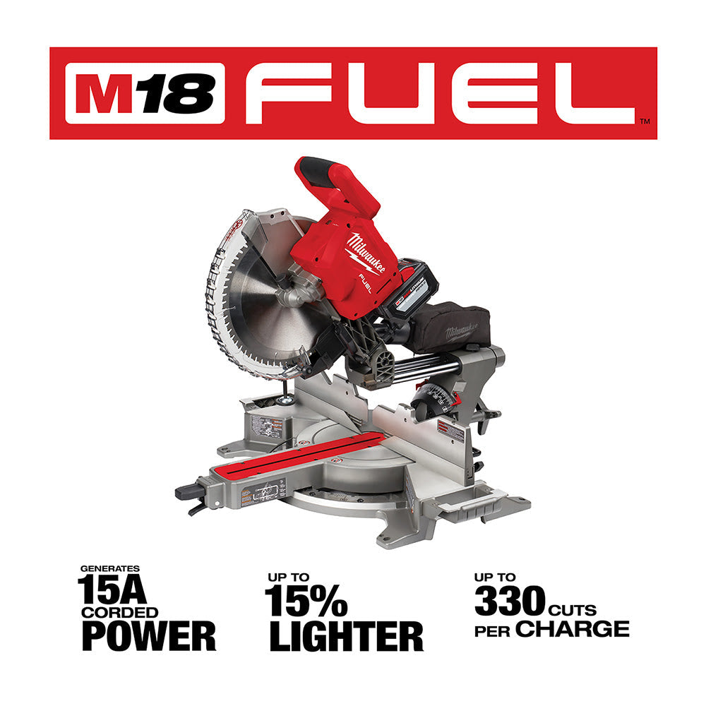 Milwaukee 2739-21HD M18 FUEL 12 Dual Bevel Sliding Compound Miter Saw - Kit