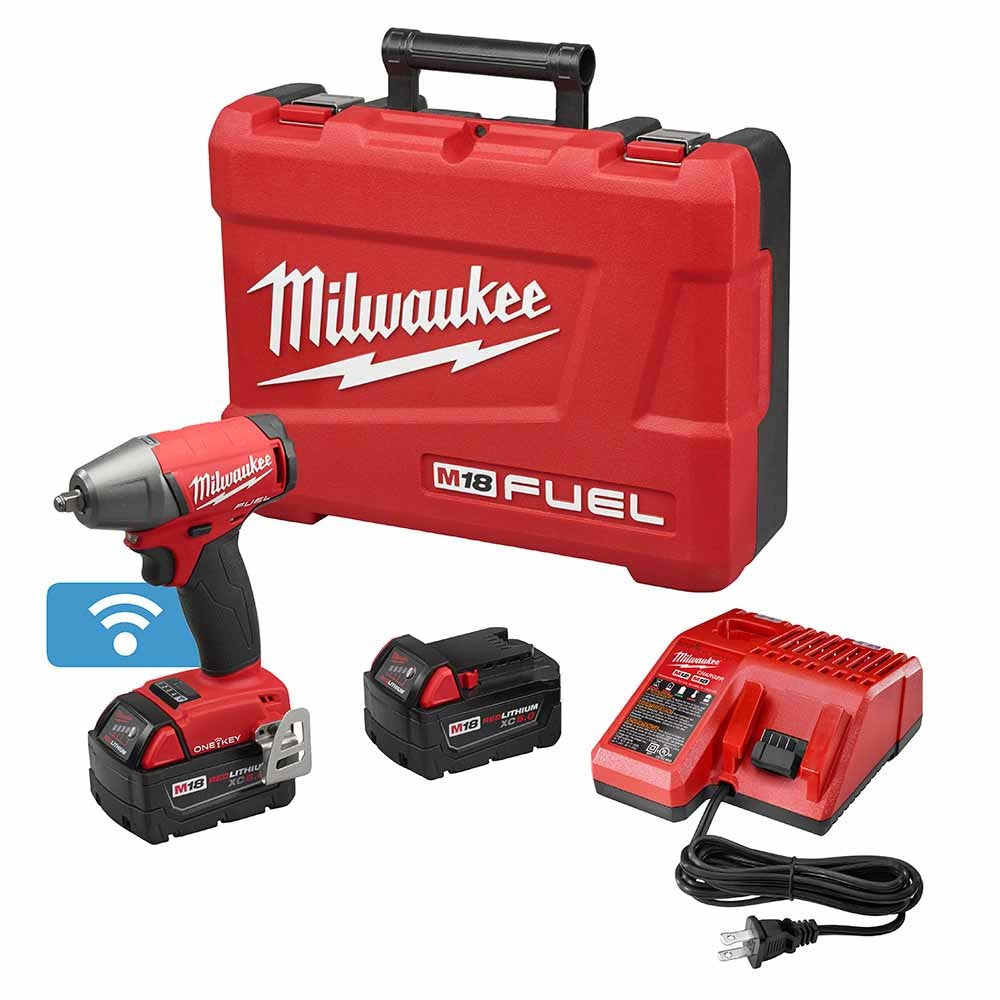 Milwaukee 2758-22 M18 FUEL 3/8 Compact Impact Wrench with Friction Ring with ONE-KEY Kit