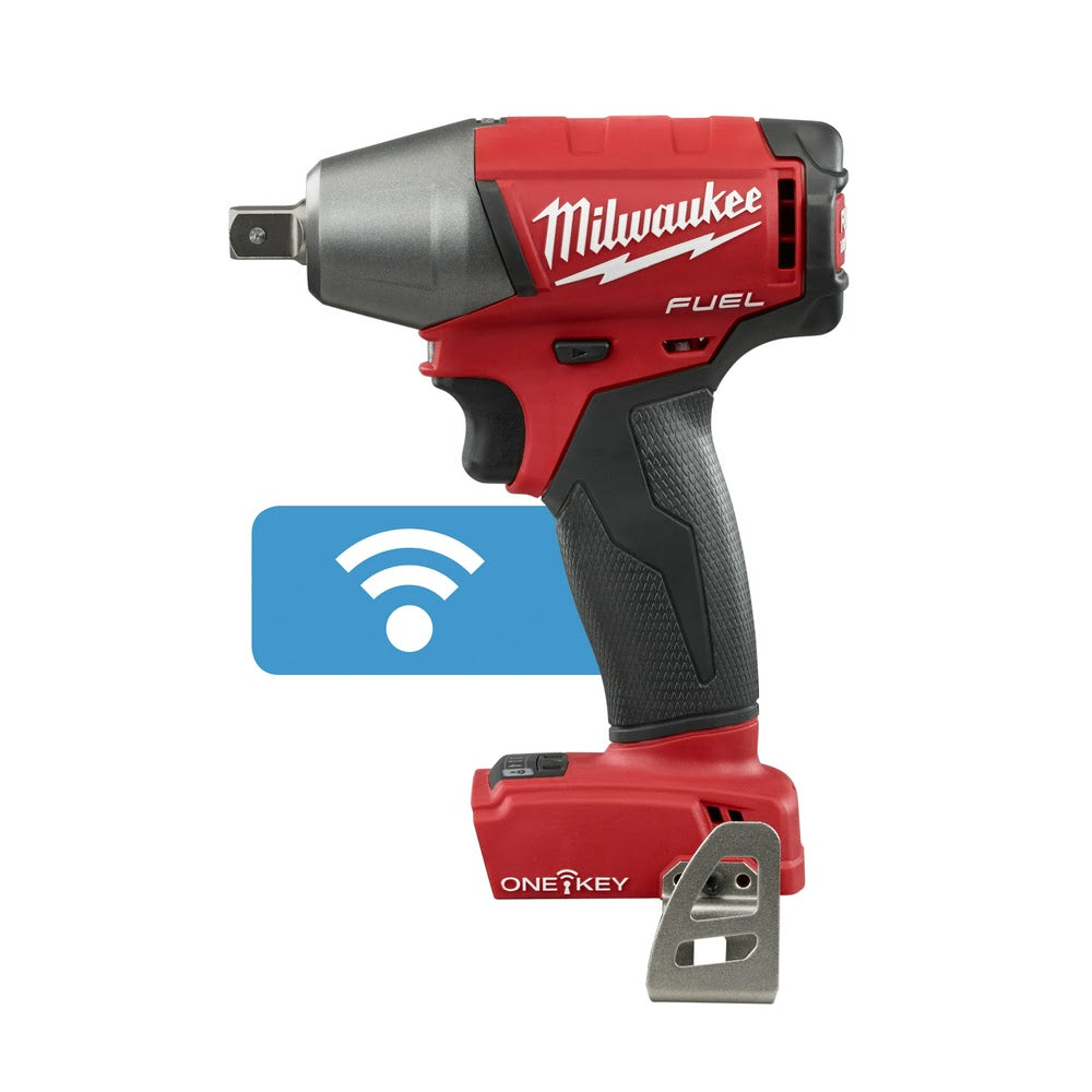 Milwaukee 2759-20 M18 FUEL 1/2 Compact Impact Wrench with Pin Detent with ONE-KEY (Bare Tool)