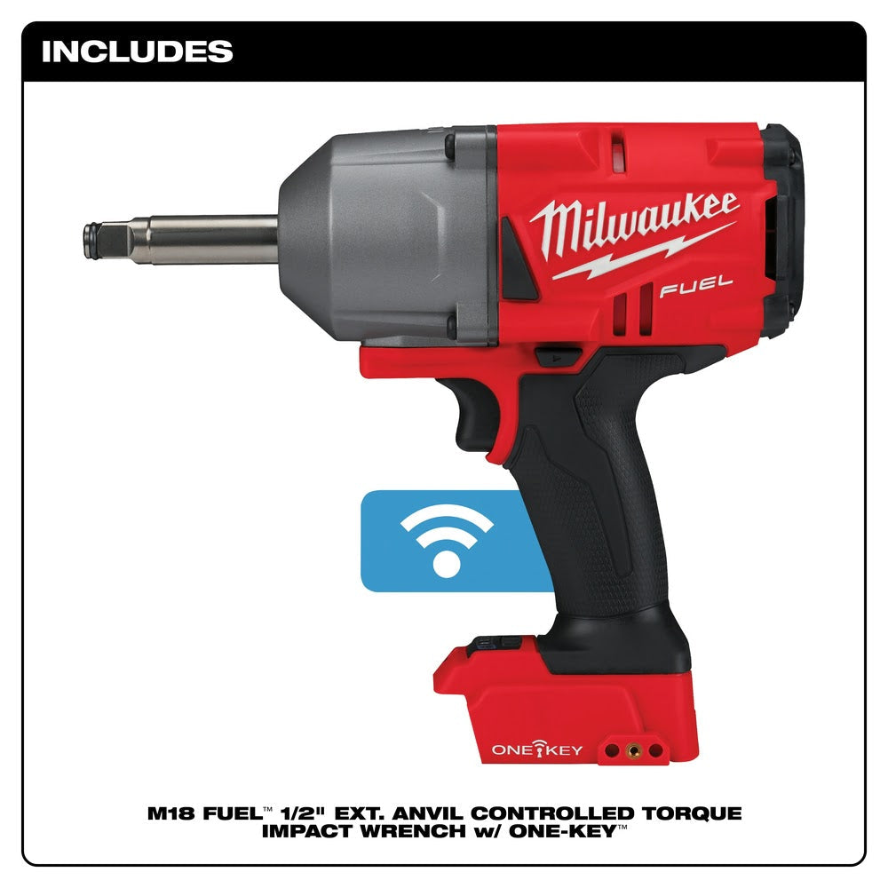 Milwaukee 2769-20 M18 FUEL 1/2 Ext. Anvil Controlled Torque Impact Wrench w/ONE-KEY Bare Tool