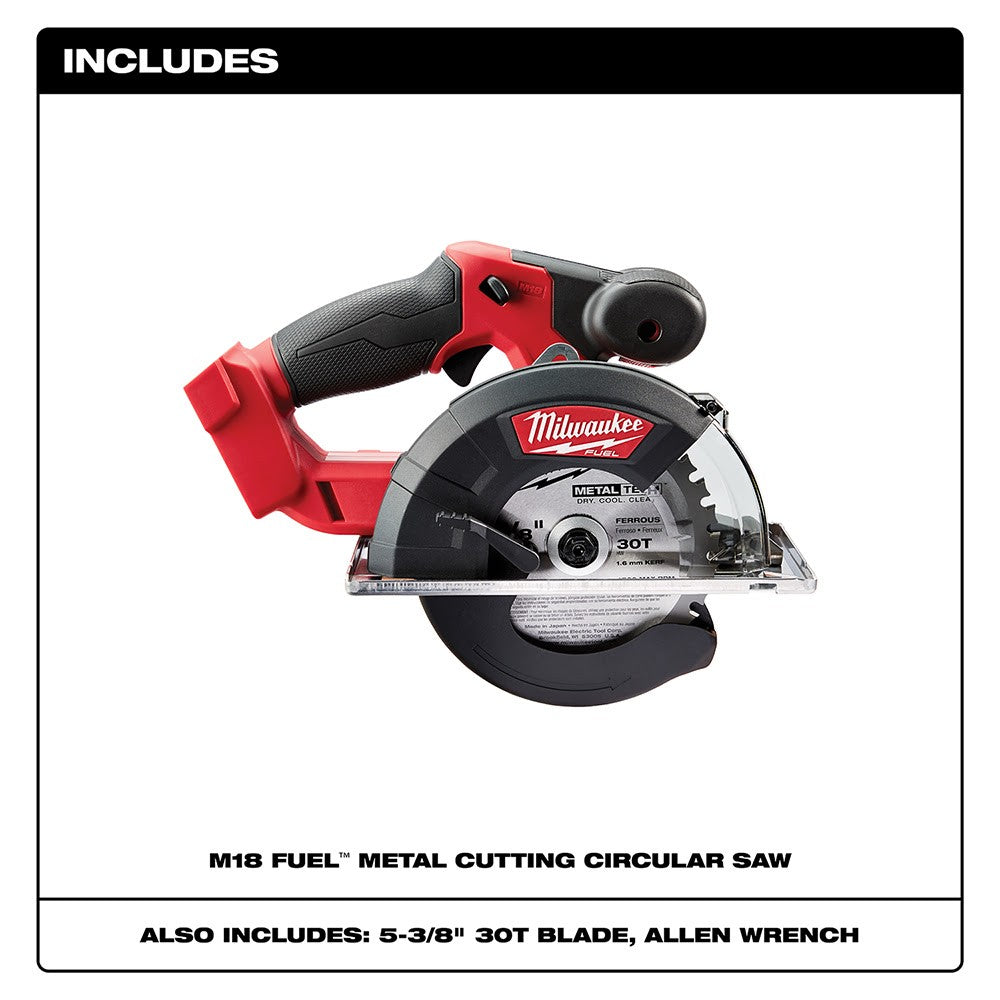 Milwaukee 2782-20 M18 FUEL 5-3/8 - 5-7/8 Metal Circular Saw, Bare Tool