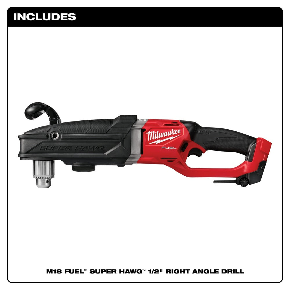 Milwaukee 2809-20 M18 FUEL Super Hawg 1/2 Right Angle Drill, Bare Tool