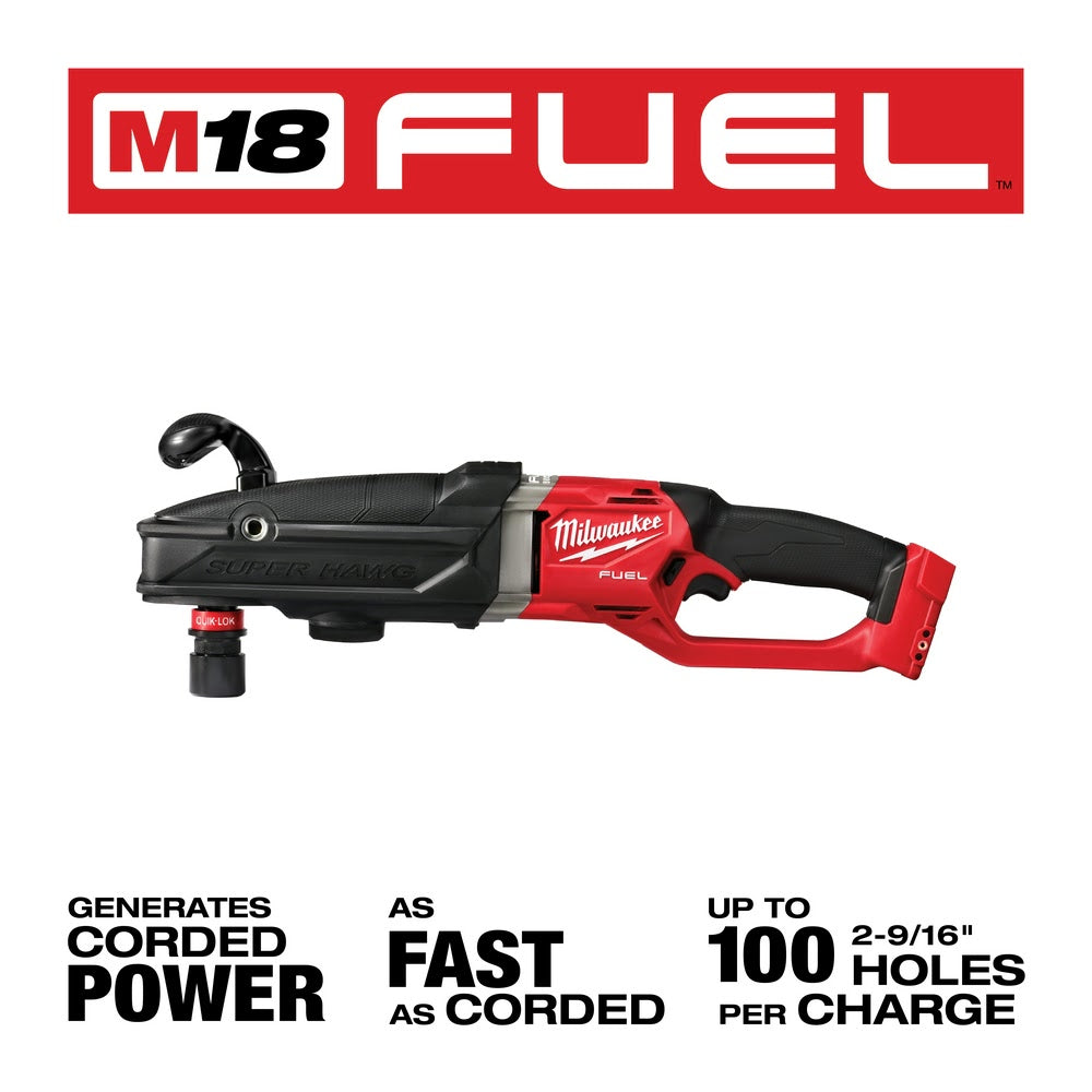 Milwaukee 2811-20 M18 FUEL Super Hawg Right Angle Drill w/Quik-Lok - Bare Tool