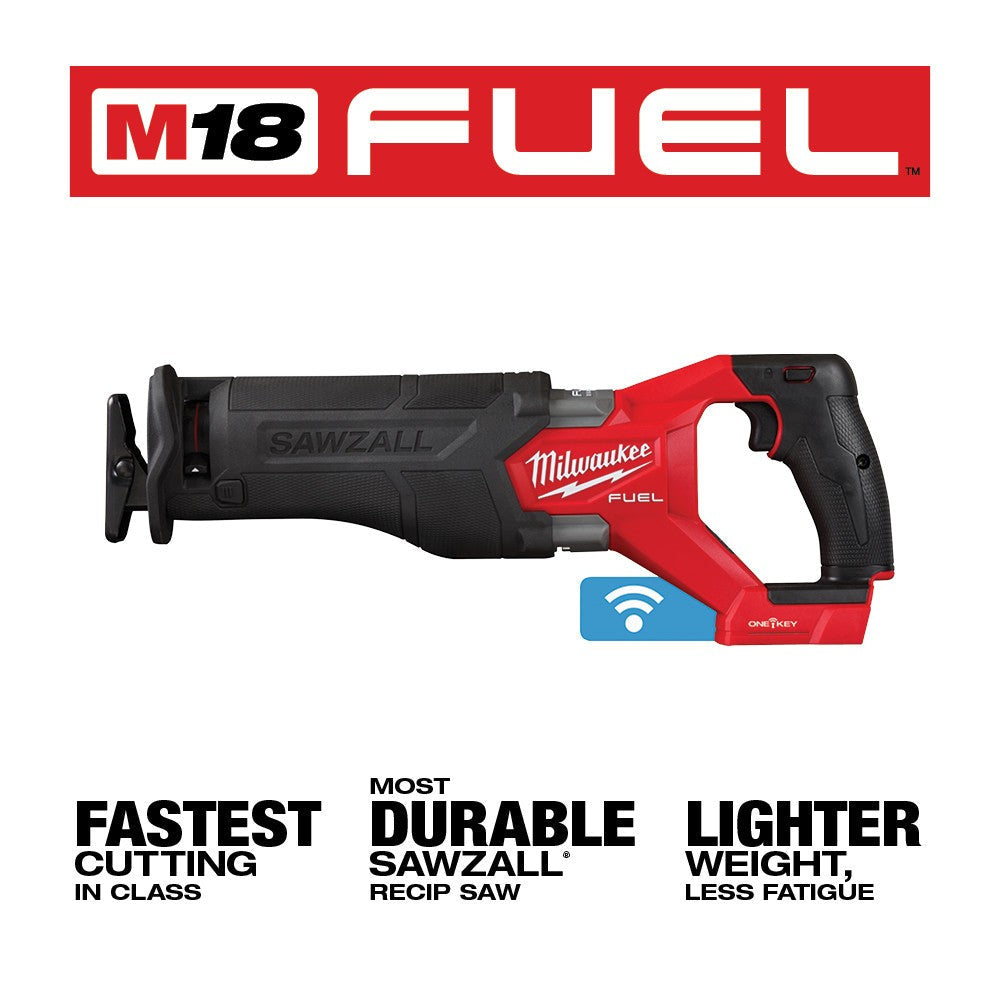 Milwaukee  2822-20 M18 FUEL™ SAWZALL® Recip Saw w/ One-Key™, Bare Tool