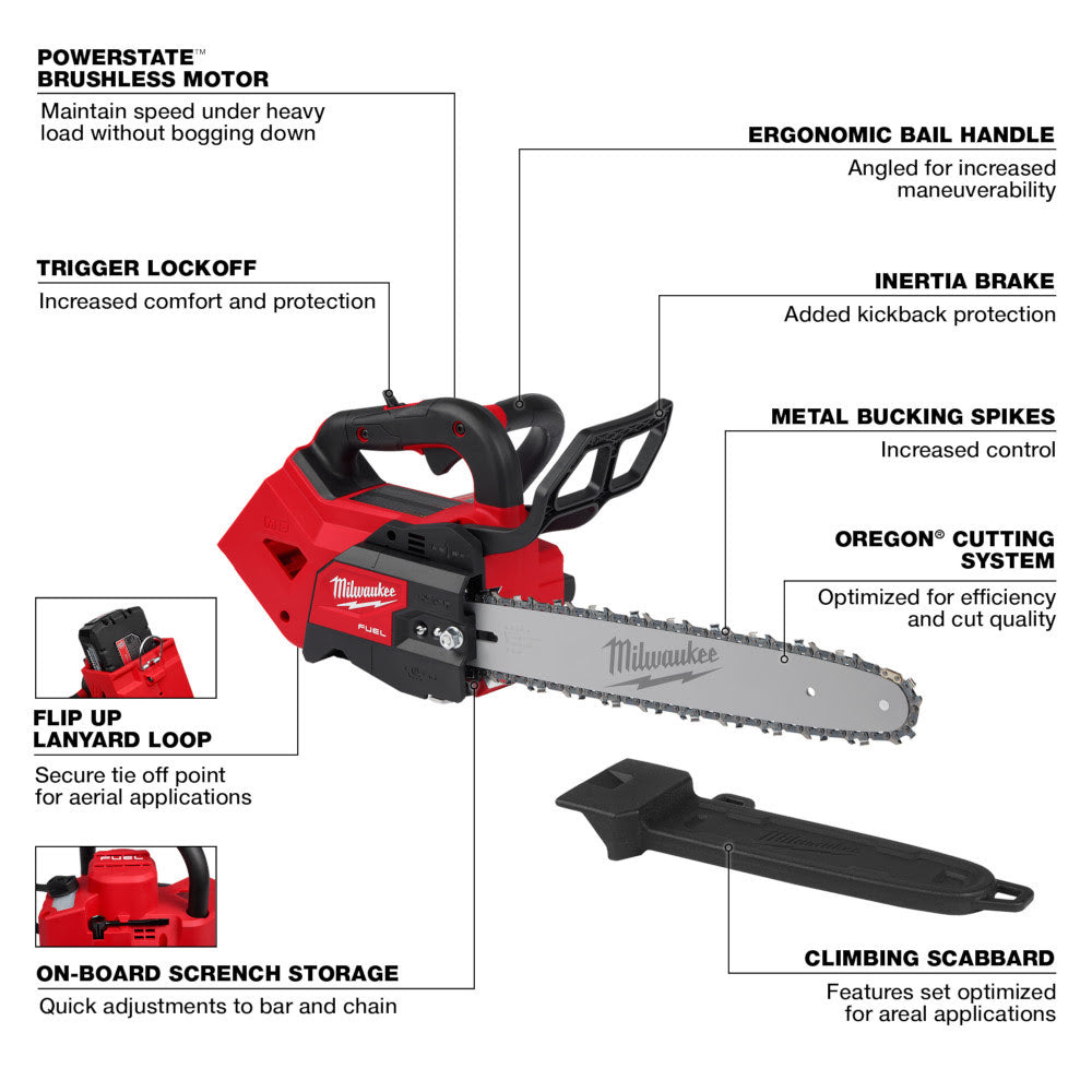 Milwaukee 2826-20T M18 FUEL 14 Top Handle Chainsaw