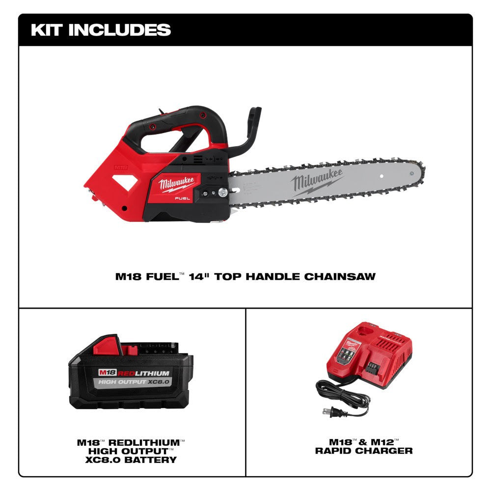 Milwaukee 2826-21T M18 FUEL 14 Top Handle Chainsaw Kit