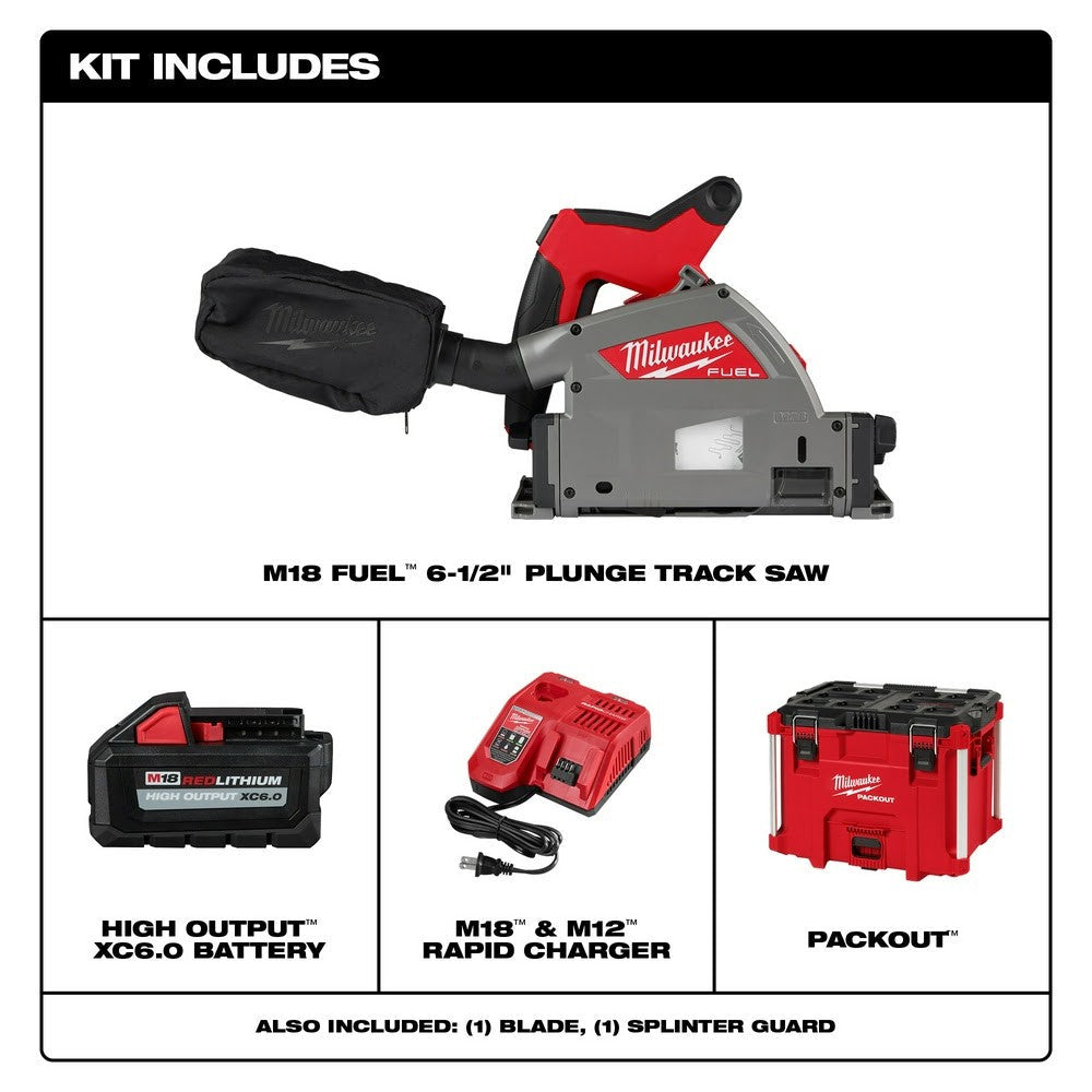 Milwaukee 2831-21 M18 FUEL 6-1/2 Plunge Track Saw Kit