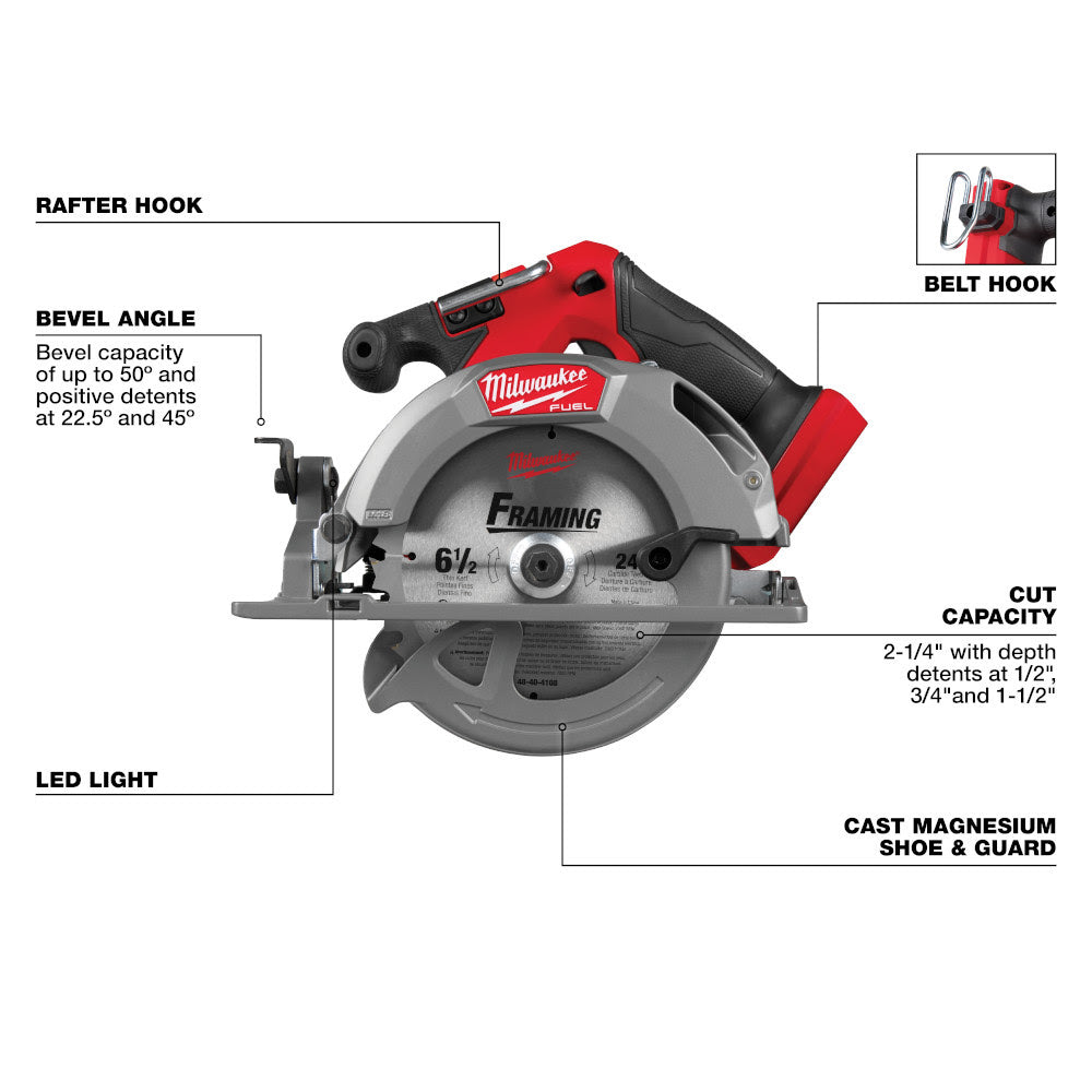 Milwaukee 2833-20 M18 FUEL 6-1/2 Circular Saw