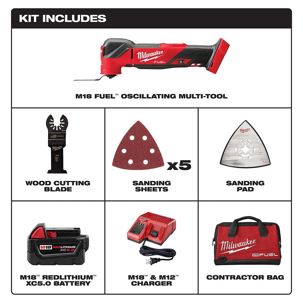 Milwaukee 2836-21 M18 FUEL™ Oscillating Multi-Tool Kit