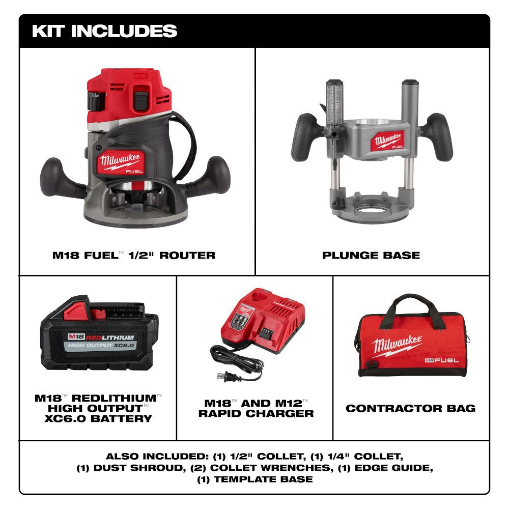 Milwaukee 2838-21 M18 FUEL 1/2 Router Kit