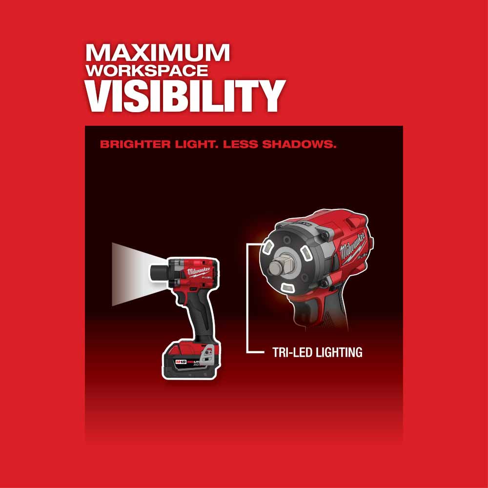 Milwaukee 2855-22 M18 FUEL™ 1/2 Compact Impact Wrench w/ Friction Ring Kit