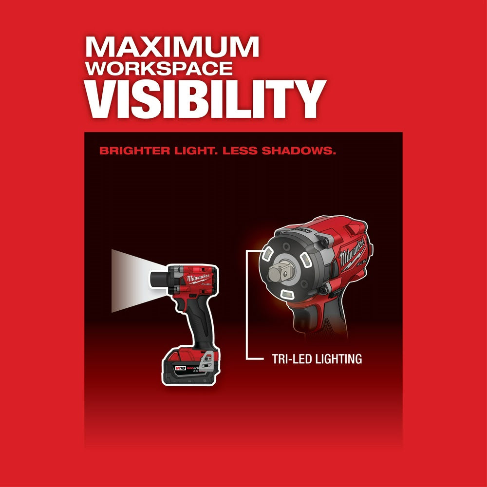 Milwaukee  2855P-20  M18 FUEL™ 1/2  Compact Impact Wrench w/ Pin Detent Bare Tool