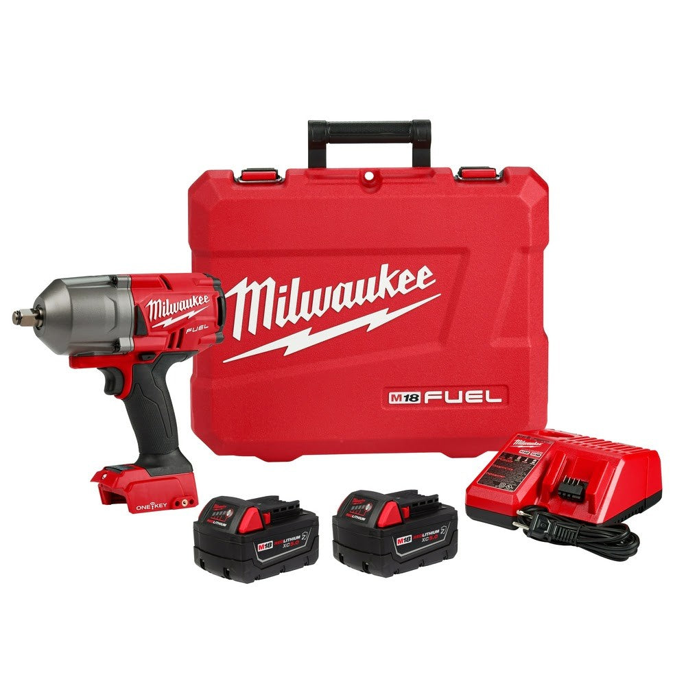 Milwaukee 2863-22R M18 FUEL w/ ONE-KEY High Torque Impact Wrench 1/2 Friction Ring Kit