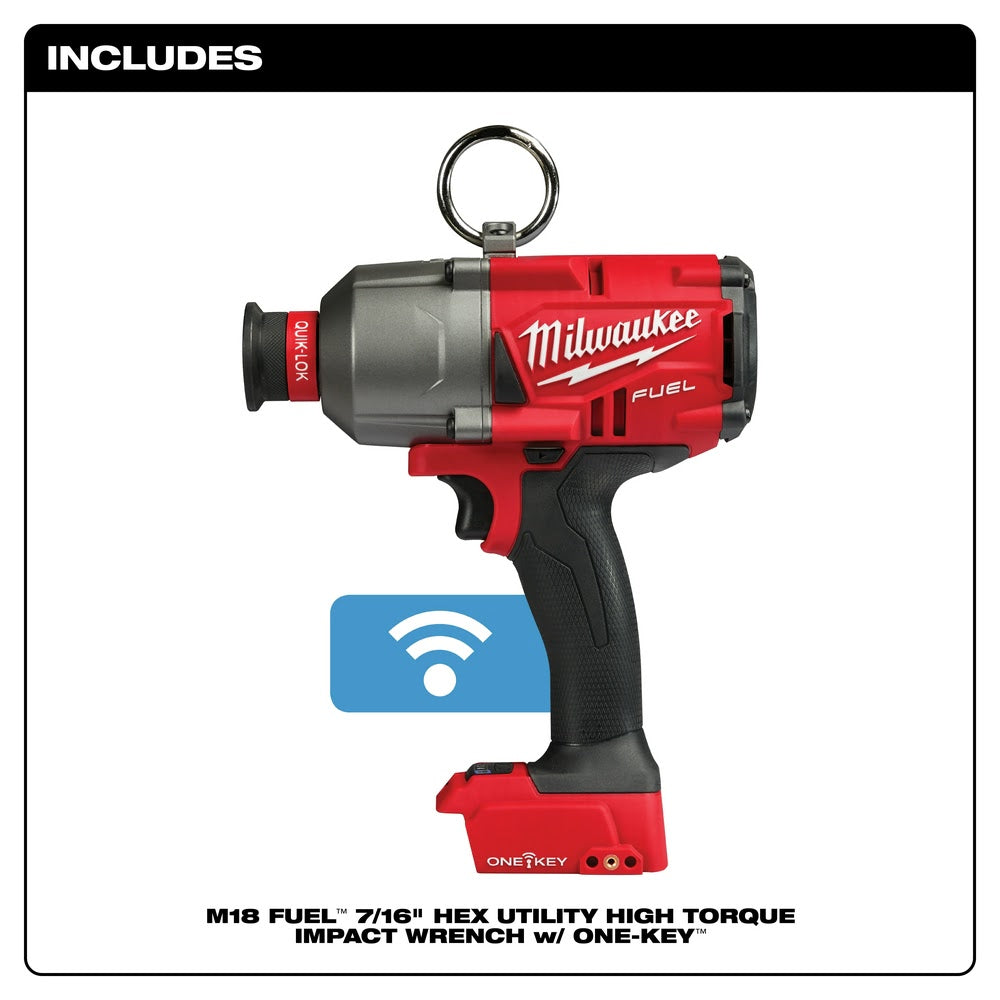 Milwaukee 2865-20 M18 FUEL 7/16 Hex Utility HTIW w/ ONE-KEY (Tool Only)