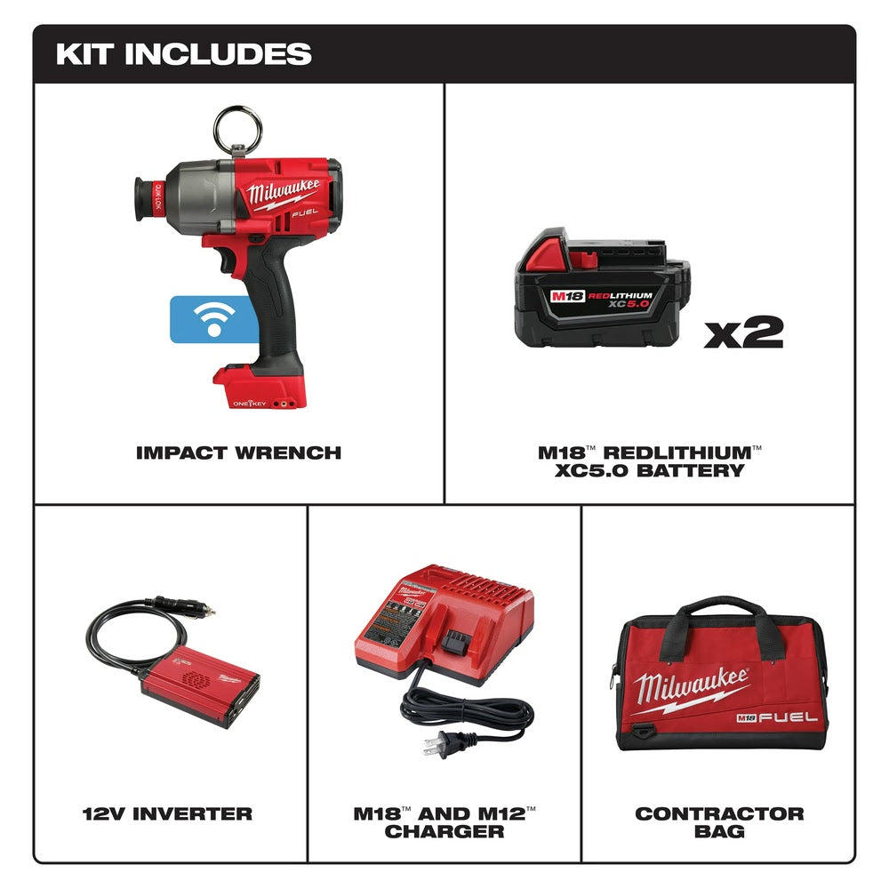 Milwaukee 2865-22 M18 FUEL 7/16 Hex Utility HTIW w/ ONE-KEY Kit