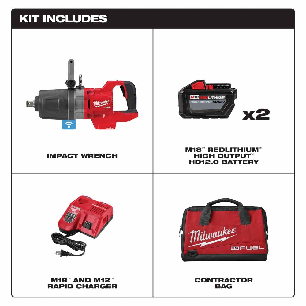 Milwaukee 2868-22HD M18 FUEL 1 D-Handle High Torque Impact Wrench w/ ONE-KEY Kit