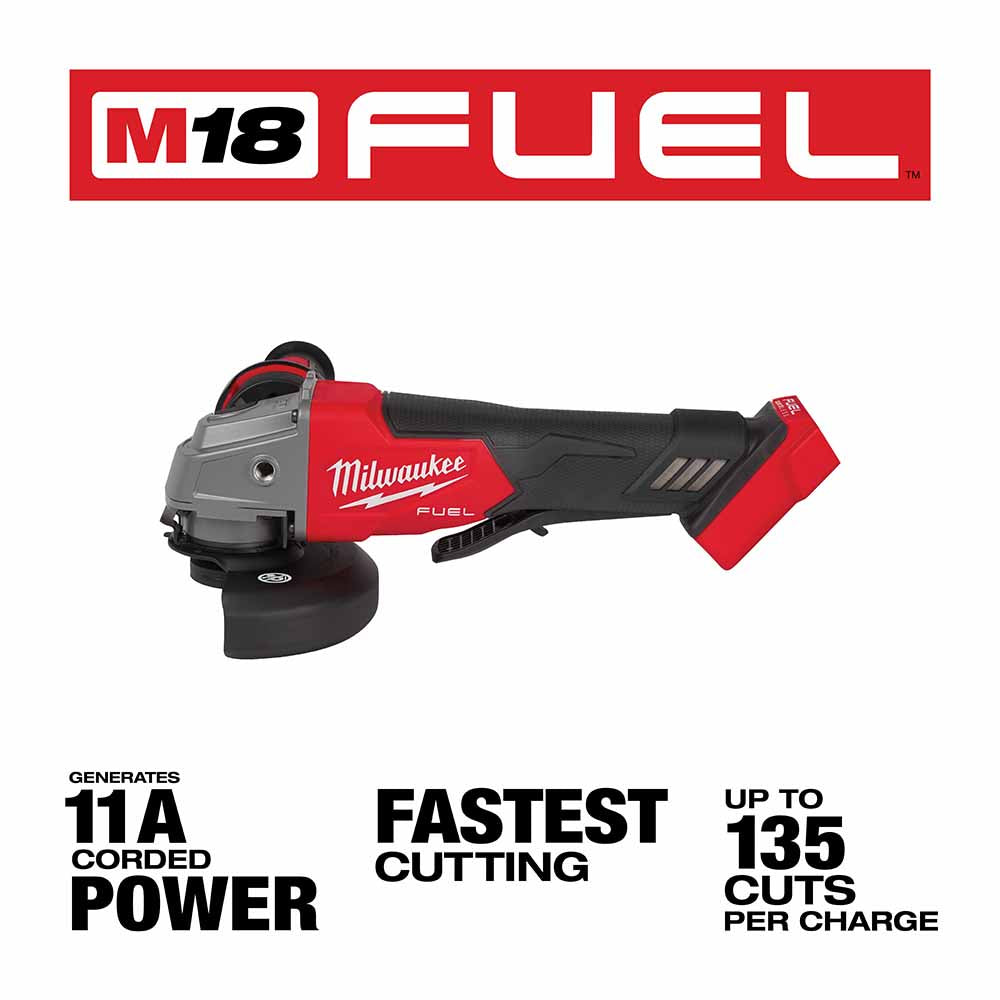 Milwaukee 2880-20 M18 FUEL™ 4-1/2/5 Grinder Paddle Switch, No-Lock, Bare Tool